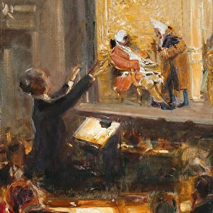 Ernst Edler von Schuch conducts the Rosenkavalier by Richard Strauss, 1912. Creator: Sterl