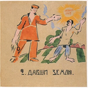 You gave him fertile lands, 1920. Artist: Malyutin, Ivan Andreevich (1890-1932)