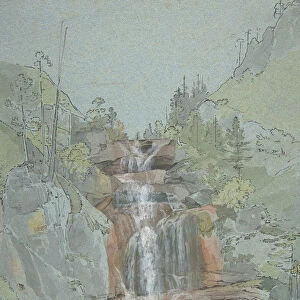 Landscape with a Waterfall, 1816. Creator: Johann Christoph Rist