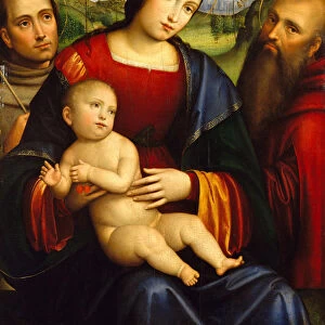 Madonna and Child with Saints Francis and Jerome, ca. 1512-15. Creator: Francesco Francia