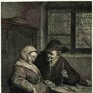 Old Man and Woman, n.d. Creator: Cornelis de Visscher