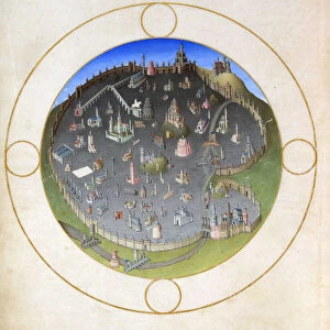 A plan of Rome, 1412-1416. Artist: Hermann Limbourg