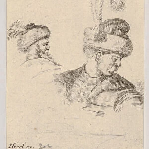 Plate 11: a Polish bust in profile, turned to the right, another Polish head seen