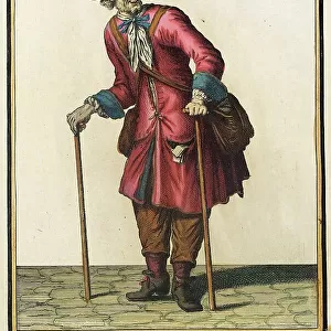Recueil des modes de la cour de France, Le Grand Triomfateure ou le Libraire Ambulan, 1703-1704. Creator: Henri Bonnart