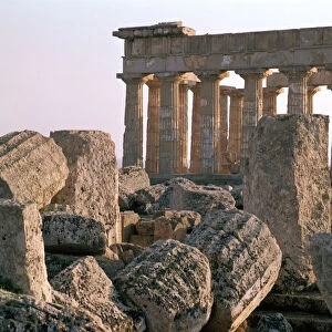 The ruins of temple E at Selinunte
