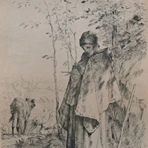 The Shepherdess, 1862, (1946). Artist: Jean Francois Millet