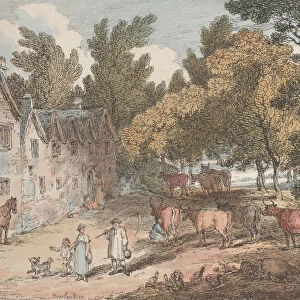 View of a Farm House at Hengar, Cornwall, from Views in Cornwall, April 12