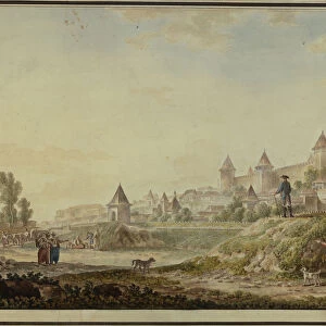 View of the fortress of Bender, 1790. Artist: Ivanov, Mikhail Matveevich (1748-1823)