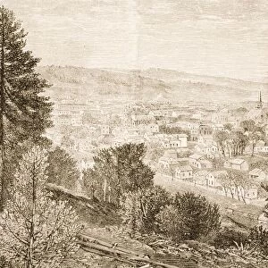 Ithaca And The Cornell University, New York State In C. 1870. From American Pictures Drawn With Pen And Pencil By Rev Samuel Manning Circa 1880