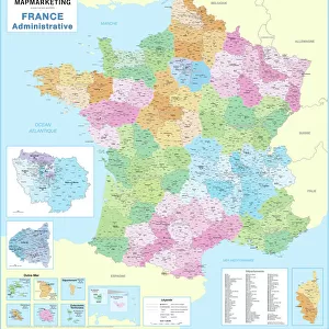 France Premium Framed Print Collection: Maps