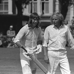 Charlie George football player for Arsenal playing in a charity Cricket match against