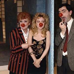 Cilla Black and Rowan Atkinson on "Blind Date". March 1993 P017766