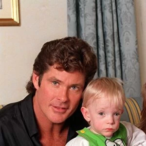 David Hasselhoff Actor with child Linford James Brett