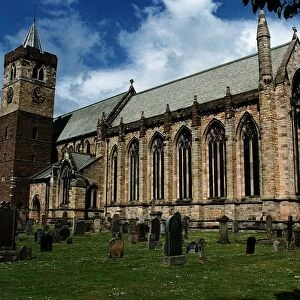 Dunblane Cathedral external shot of sandstone church