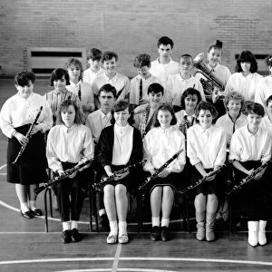 Keldolme Comprehensive School wind band. 28th June 1988
