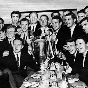 Lisbon Lions celebrate at the UEFA after-match banquet for which the beaten Italians