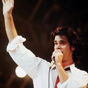 Nick Cave Australian on stage 1990 Nick Cave And The Bad Seeds