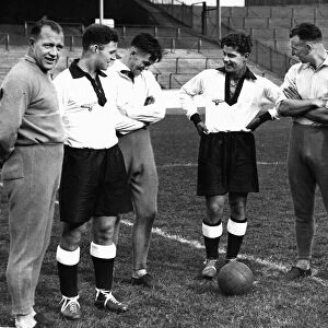 Rangers FC 1936 training Ibrox Park Rangers players meet German players Glasgow