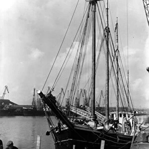 The three-masted Danish schooner sailing ship Pax