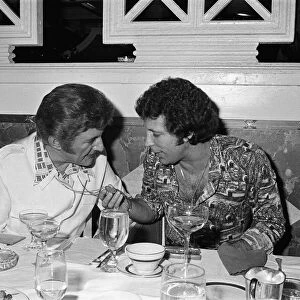 Tom Jones birthday party in Las Vegas. Tom talks with Liberace 17 / 6 / 74