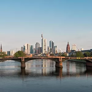 Skyline of Frankfurt city in Germany. Frankfurt is financial center city of Germany