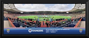 Special Edition Framed Prints Gallery: The Co-operative Insurance Cup Winners 2011 Framed Line-up Panoramic