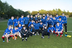 League Winners Gallery: Rangers v Ayr United - Club Academy Scotland U18 League - The Hummel Training Centre