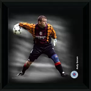 Framed Products Previous Seasons Gallery: RNGR073 - 12x12 (305x305mm) Andy Goram Framed Dynamic Action Print