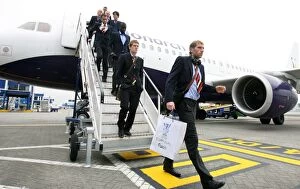 Images Dated 15th May 2008: Soccer - Rangers Arrive Back in Glasgow - Glasgow Airport