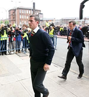 Images Dated 15th May 2008: Soccer - Rangers Arrive Back at Ibrox - Glasgow