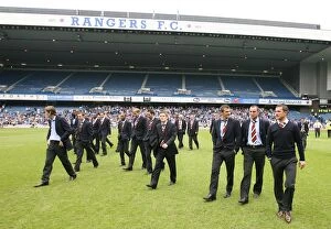 Images Dated 15th May 2008: Soccer - Rangers Team Arrive At Ibrox after playing in the UEFA Cup Final-