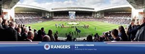 Ibrox Gallery: Unfurling The Flag Framed Panoramic Print