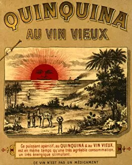 Label design for Quinquina au Vin Vieux aperitif